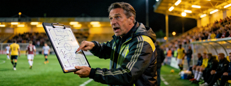 教练在场边指挥战术的瞬间